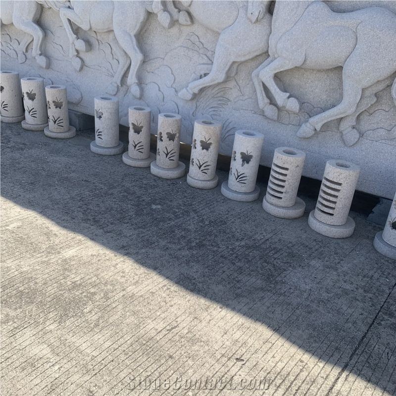 Factory Price Outdoor Stone Carving Yard Lamp Garden Lamp