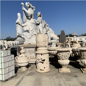 G682 Granite Flowerpot Sculpture  Outdoor Statue For Garden