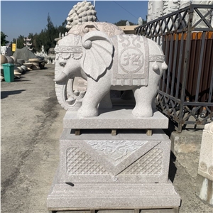 Garden Stone Animal Statue Natural Stone Elephant Sculpture