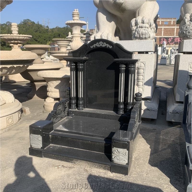 Granite Asian Style Monument, Gravestone