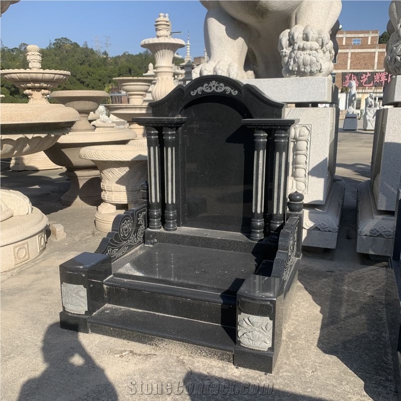 Granite Asian Style Monument, Gravestone