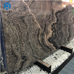 Luxury Brown Marble With Black Wall And Floor Tile