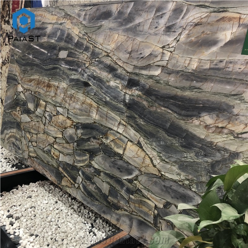 Michelangelo Quartzite Slab For Home And Hotel Wall Decor