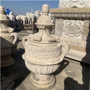 Outdoor Park Garden Natural Stone Hand Carved Sculpture
