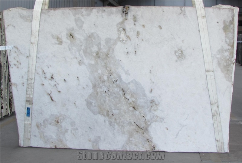 Crystal White Quartzite Slabs