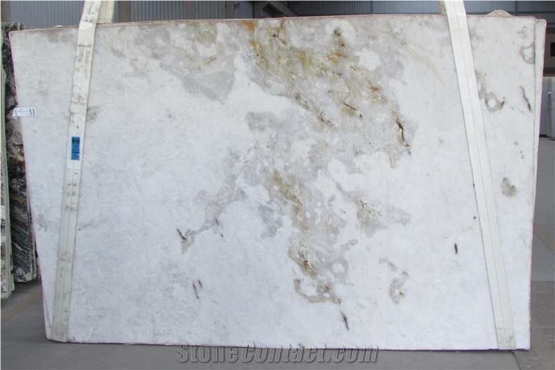 Crystal White Quartzite Slabs