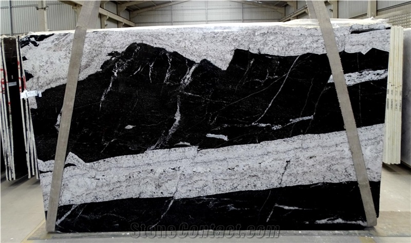Maori Granite Slabs, Brazil Black Granite