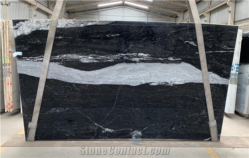 Maori Granite Slabs, Brazil Black Granite