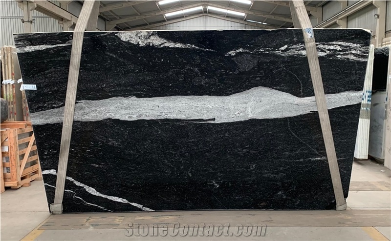 Maori Granite Slabs, Brazil Black Granite