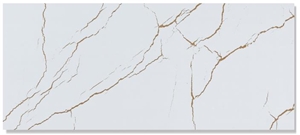 Pure White Marble Look Quartz For Wall Project, Facory Price