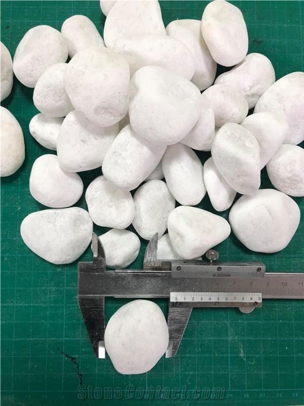 Pure White Viet Nam Pebble Stones