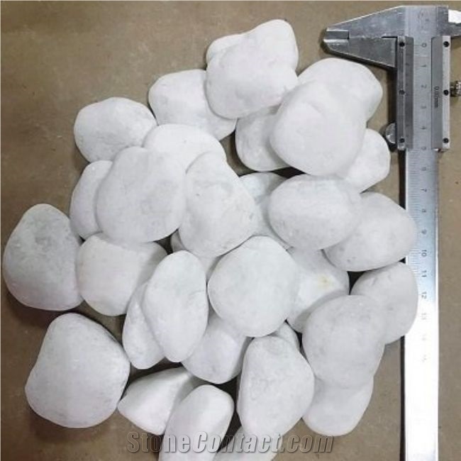 Snow White Pebble Stone Hot Selling For Decoration