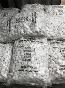 Snow White Pebble Stone Hot Selling For Decoration
