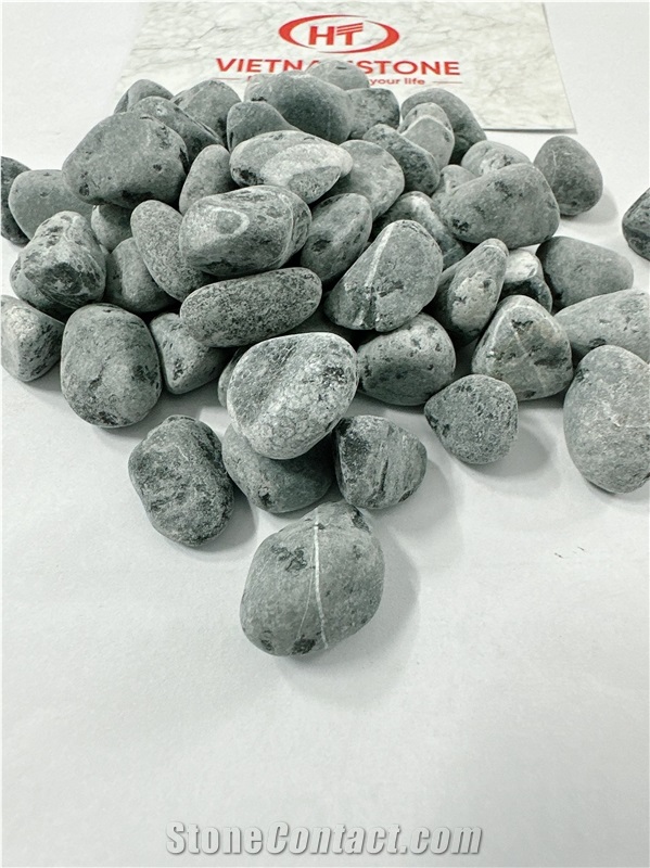 Viet Nam Tumbled / Natural Pebbles White Color