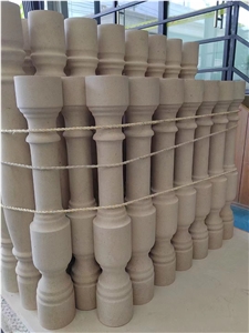 Beige Limestone Balustrades Moca Cream Stair Baluster Plinth