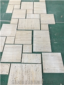Beige Travertine Slabs Fluted Beige Classic Travertine CNC Wall Panels