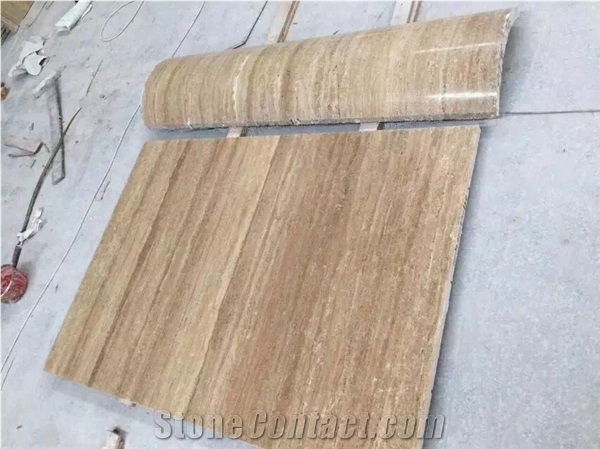 Beige Travertine Slabs Fluted Beige Classic Travertine CNC Wall Panels