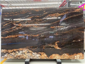 Luxury Gold Granite Slabs Taurus Black Granite For Kitchen