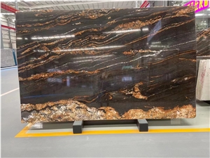 Luxury Gold Granite Slabs Taurus Black Granite For Kitchen