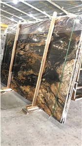 Luxury Gold Granite Slabs Taurus Black Granite For Kitchen