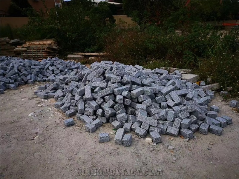 Tumbled Cube Stone Pavers G699 Red Granite Patio Walkway