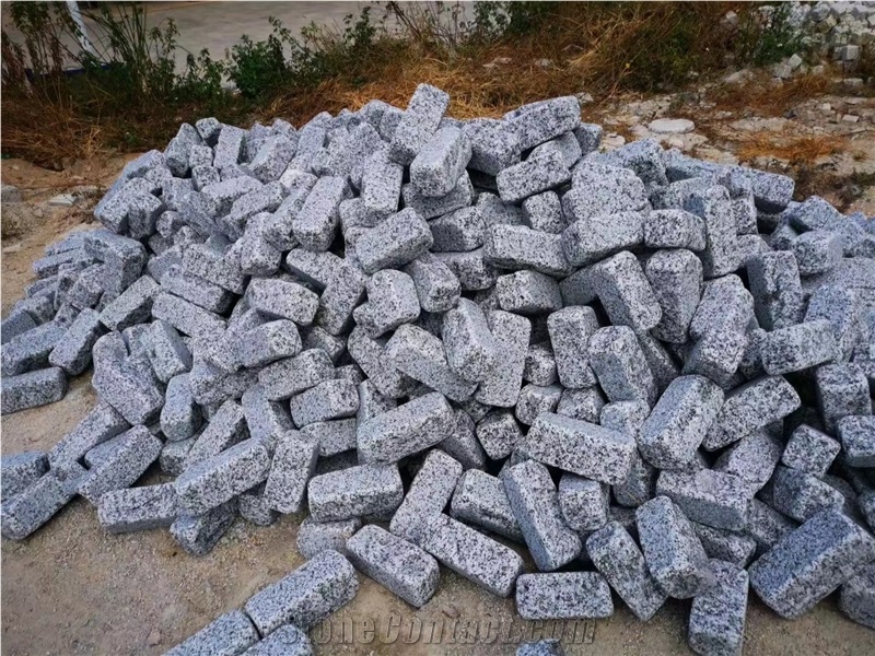 Tumbled Cube Stone Pavers G699 Red Granite Patio Walkway