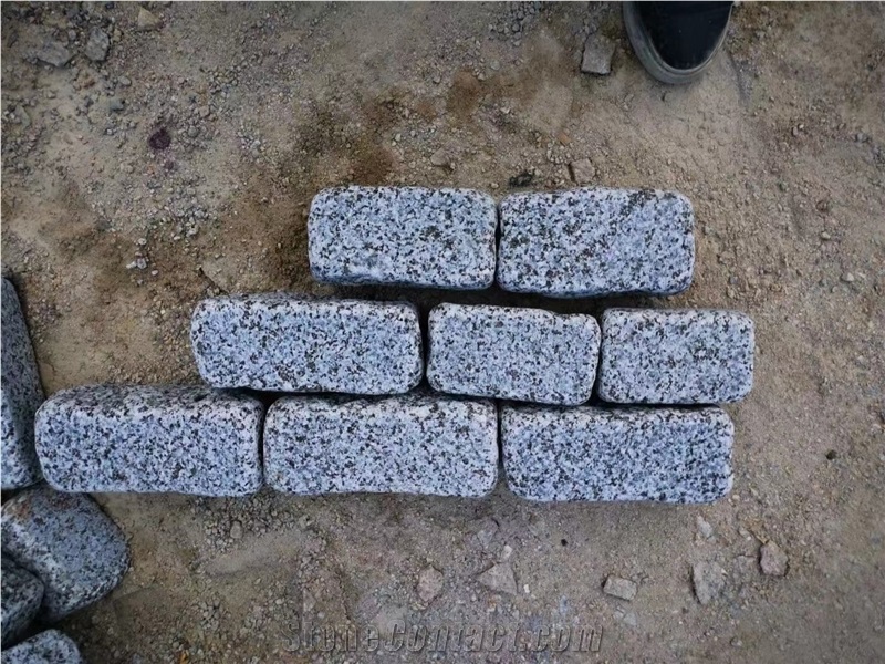 Tumbled Gray Granite Masonry Building Stone G654 Facade Murs