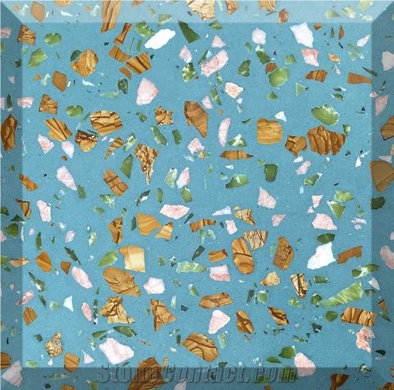 Artificial Stone Precast Terrazzo Slabs & Tiles Cement