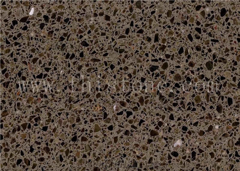 Dark Emperador Coffee Brown Terrazzo Exterior Tile Texture