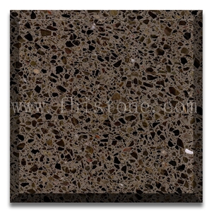 Dark Emperador Coffee Brown Terrazzo Exterior Tile Texture