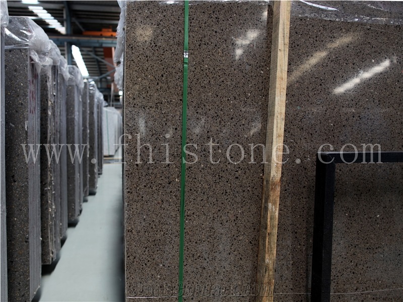 Dark Emperador Coffee Brown Terrazzo Exterior Tile Texture
