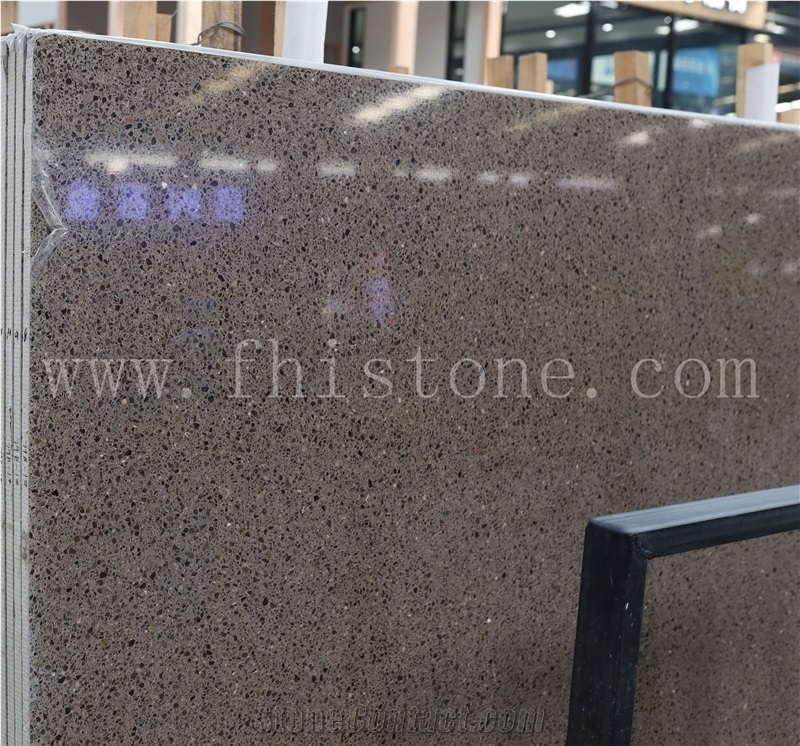 Dark Emperador Coffee Brown Terrazzo Exterior Tile Texture
