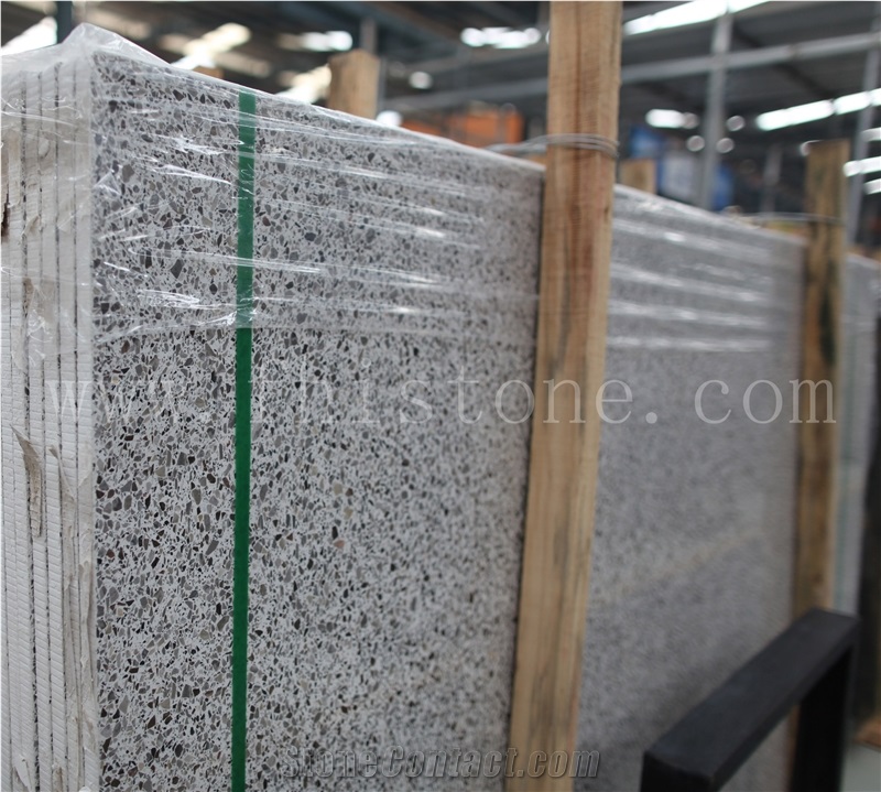 Grigio Carrara Grafite  Multicolor Decorative Terrazzo Tiles