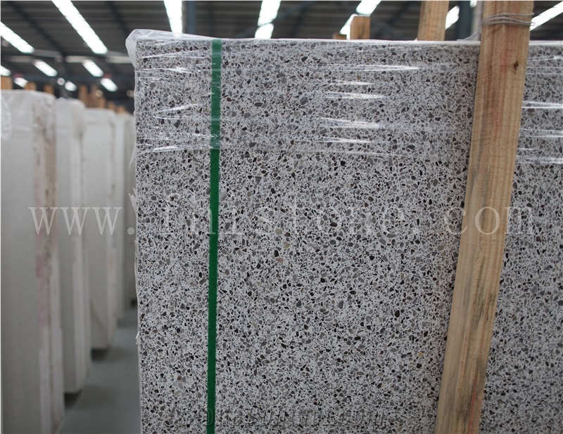 Grigio Carrara Grafite  Multicolor Decorative Terrazzo Tiles