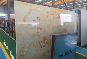 Beige Color Artificial Engineered Marble Stone Slabs