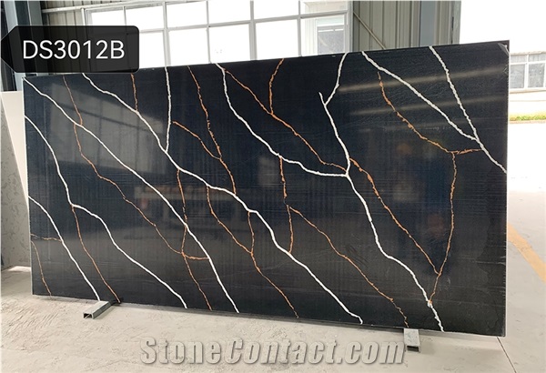 Black And White Quartz Stone Slabs