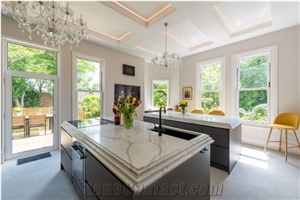 Calacatta White Enginered Stone Quartz Kitchen Tops