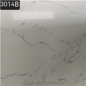 Calacatta White Quartz Kitchen Countertop Bar Top