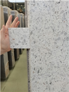 White Terrazzo Slab For The Floor
