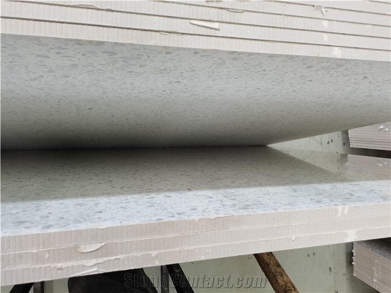 White Terrazzo Slab For The Floor