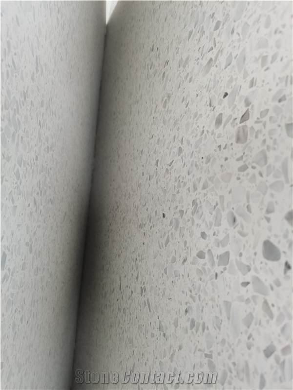 White Terrazzo Slab For The Floor