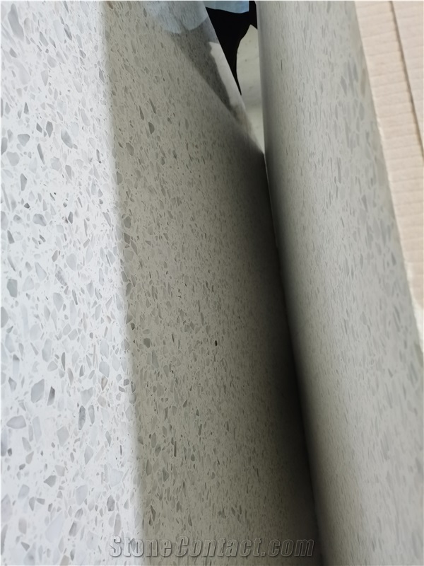 White Terrazzo Slab For The Floor