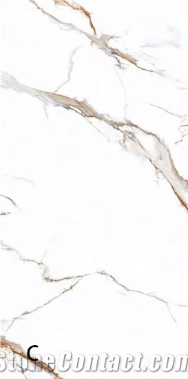 China Hot Seller Calacatta Gold Sintered Stone Slab For Wall