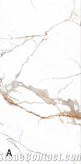 China Hot Seller Calacatta Gold Sintered Stone Slab For Wall