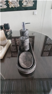 Grey Marble Bathroom Set
