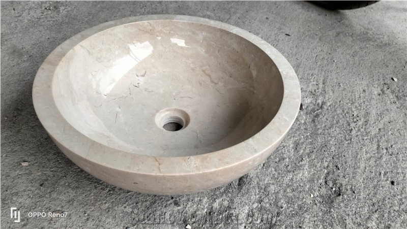 Round Marble Wash Basin