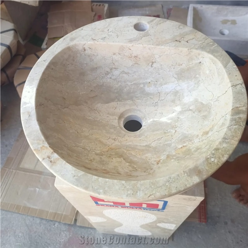Round Marble Wash Basin