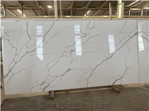 Calacatta Quartz Slabs Made In Vietnam