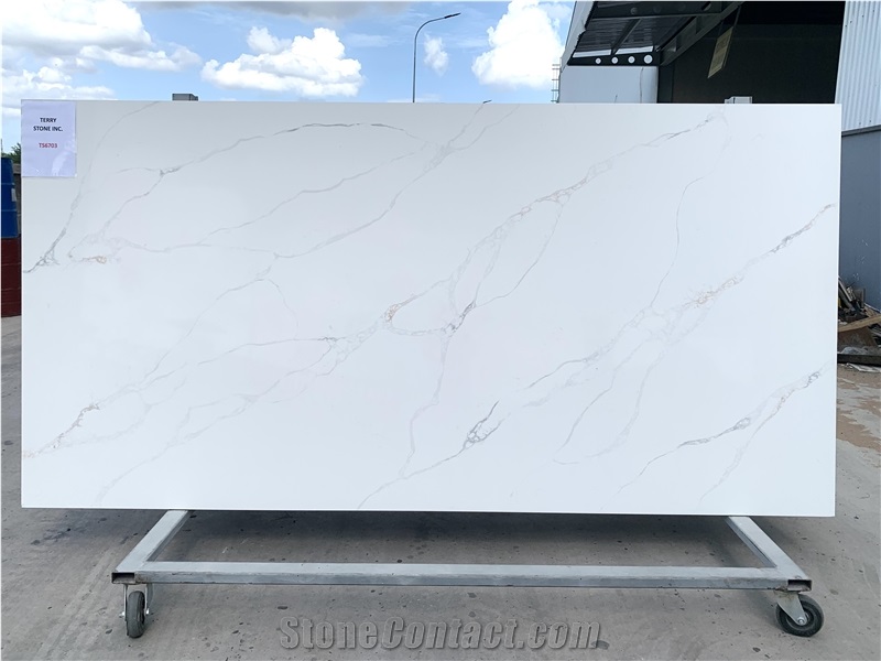 HIGH QUALITY CALACATTA QUARTZ SLAB