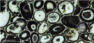 Agate Black Translucency Slab,Luxury Stone,Gemstone Slab